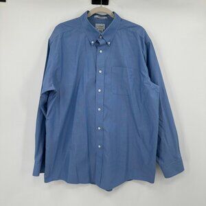 LL Bean Wrinkle Free Traditional Fit Long Sleeve Button Up Shirt Men 17‎ 35